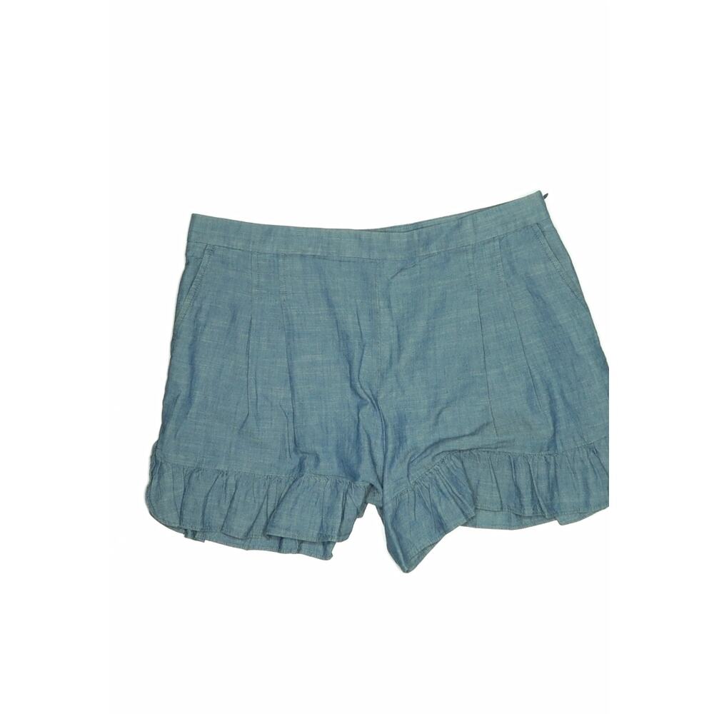 J.CREW denim chambray cotton ruffled hem shorts.  12 - Picture 8 of 12